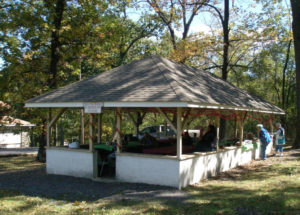 Pavilion at Ringing Rocks Park - present day